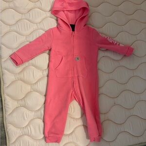 Carhartt Coral Hooded Baby Jumpsuit